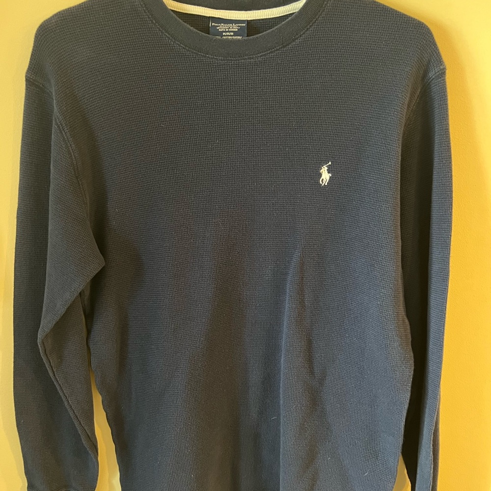Mens Ralph Lauren Waffle Knit long sleeve. Size: Medium
